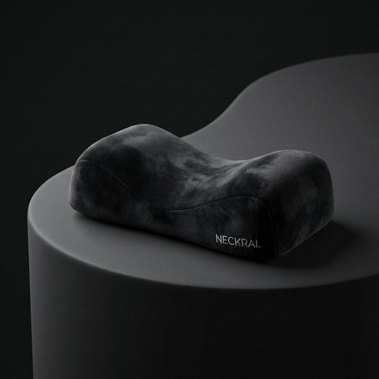 NECKRAL neck size cervical support pillow memory foam for posture alignment and maximum recovery. 